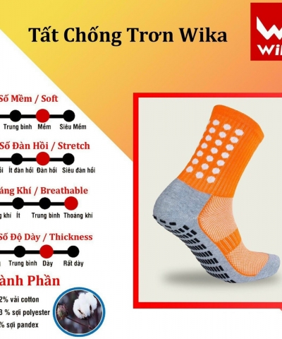 Tất Chống Trơn CAM - XÁM