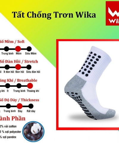 Tất Chống Trơn TRẮNG - XÁM